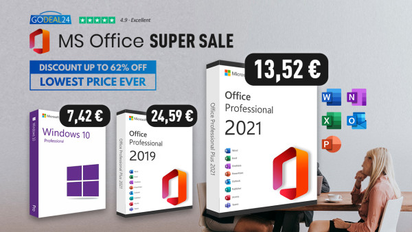 Kupite doživotnu licencu Microsoft Officea 2021 za 13,52 € i Windowse za 7,42 € na Godealu24!